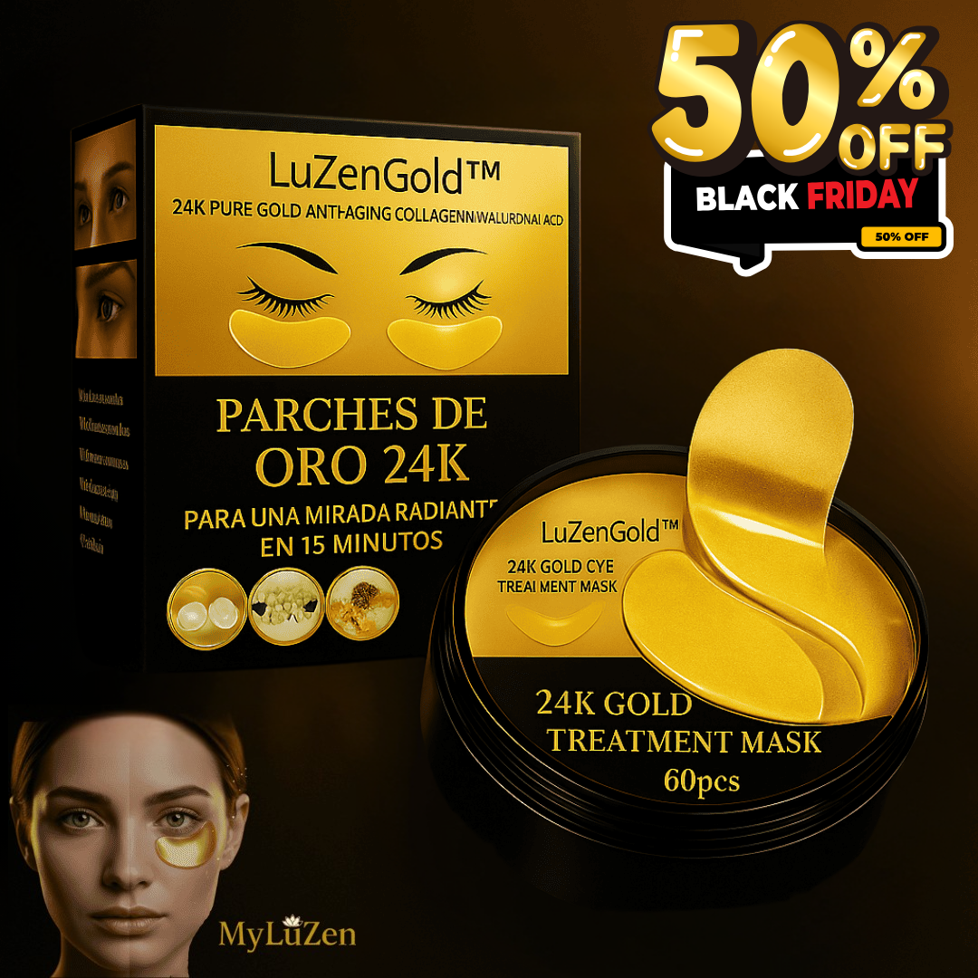 LuZenGold™ – Parches de Oro 24K que Transforman tu Mirada en 15 Minutos